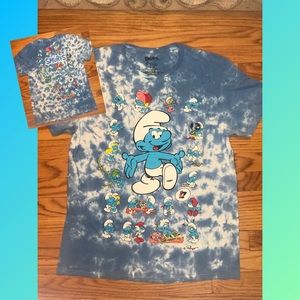 The Smurfs tie dye all over print T-shirt …